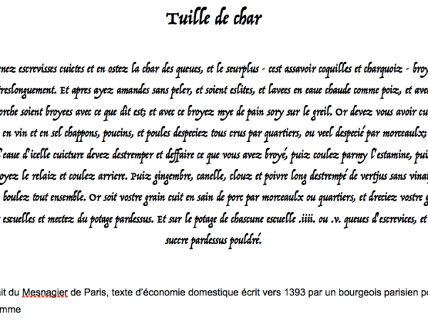 Que mangeait-on au Moyen- &Acirc;ge&nbsp;?