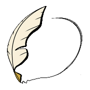 Icône représentant une plume d'écriture. Par Ilia Aim