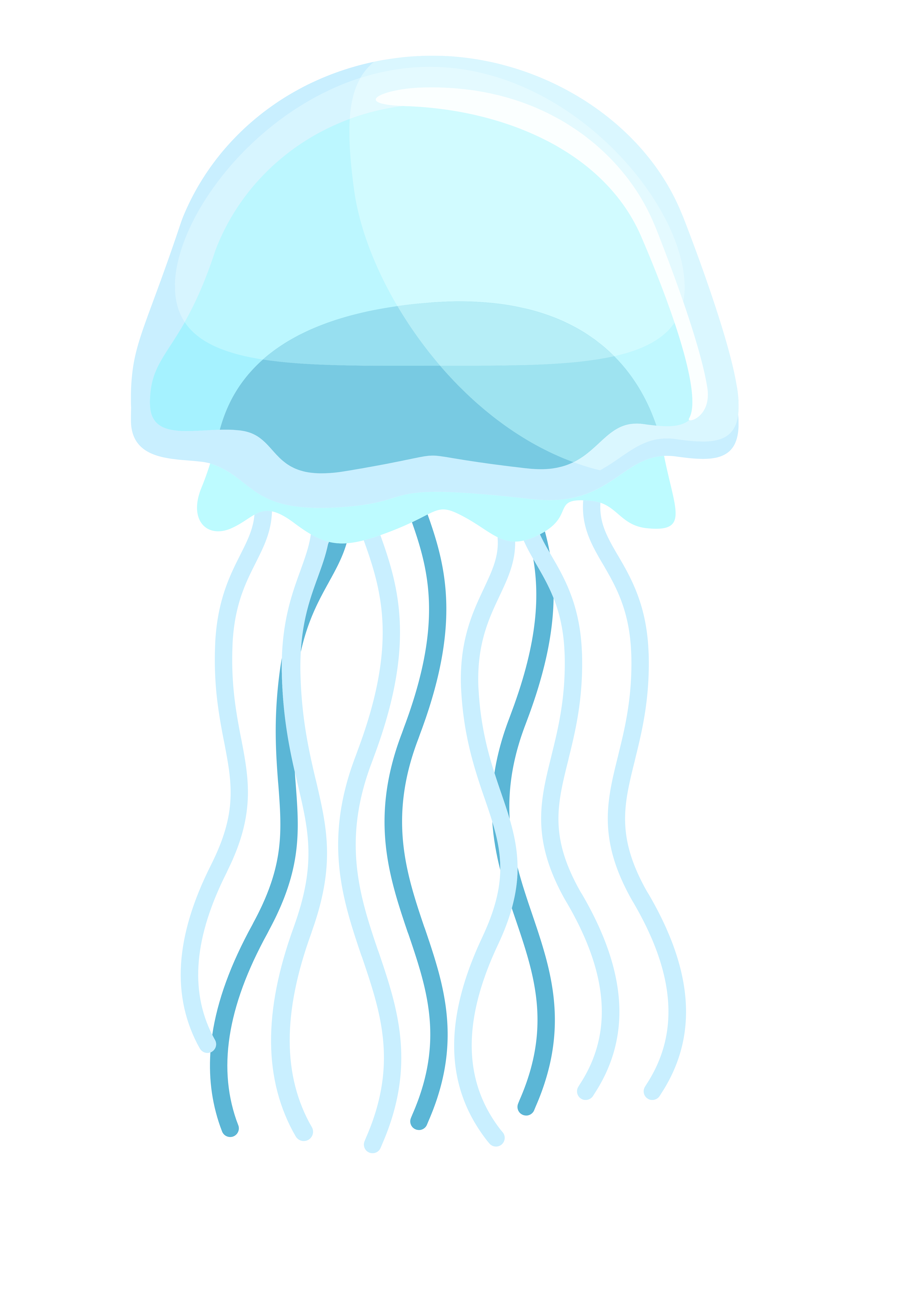 Une méduse bleue. Par graphixmania, Canva