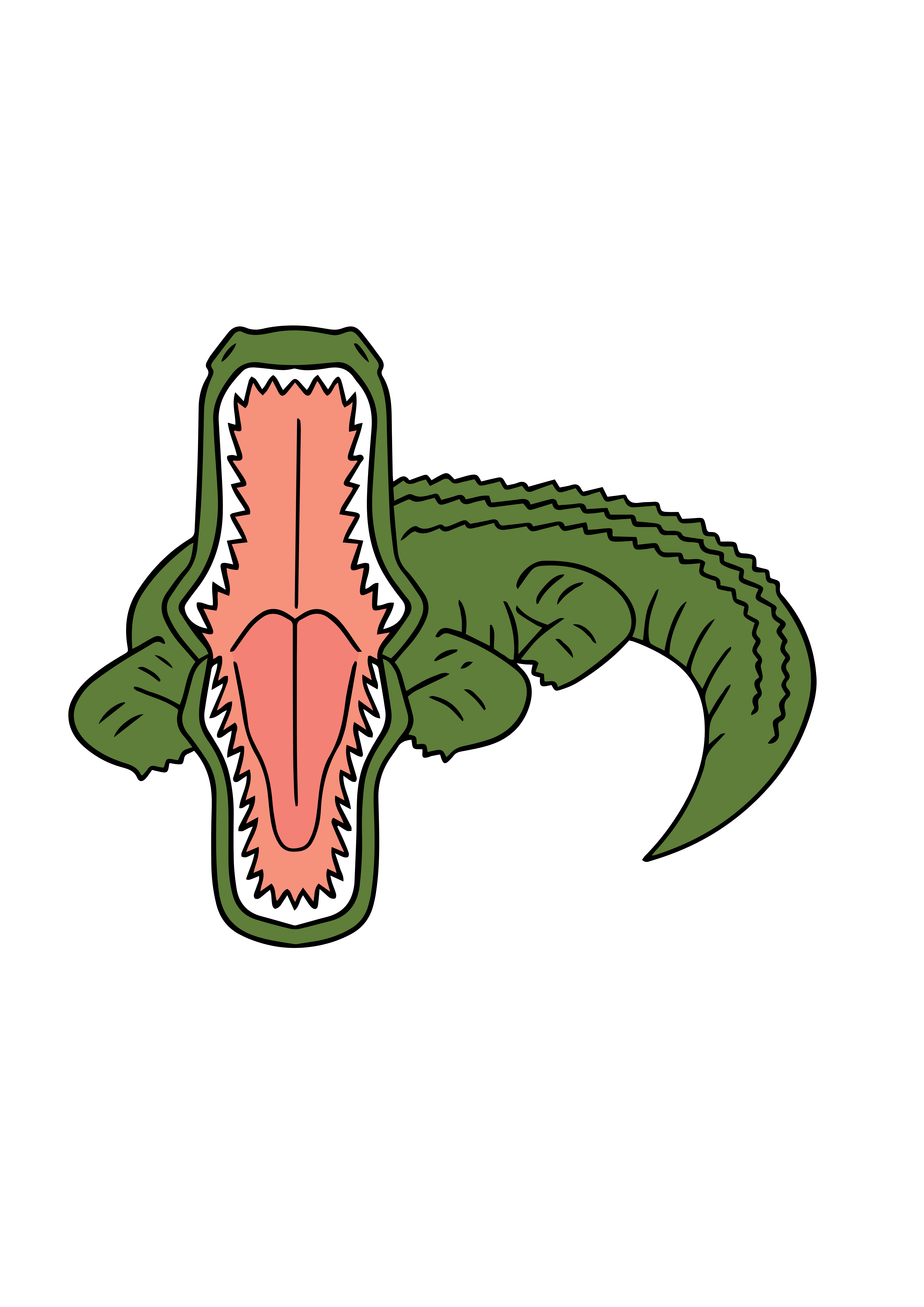 Dessin d'une mâchoire de crocodile. Par ourlifelooklikeballoon, Canva