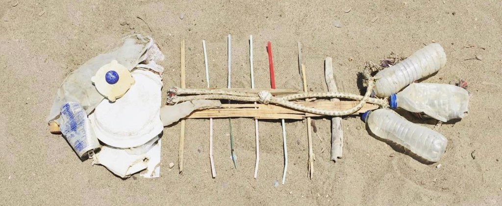 Un poisson fait de plastique sur la plage. Par Adam Smith / https://www.pexels.com/fr-fr/photo/sable-poisson-pollution-litiere-6169150/