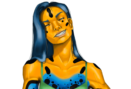 Dessin de femme-grenouille. Par Ilia Aïm